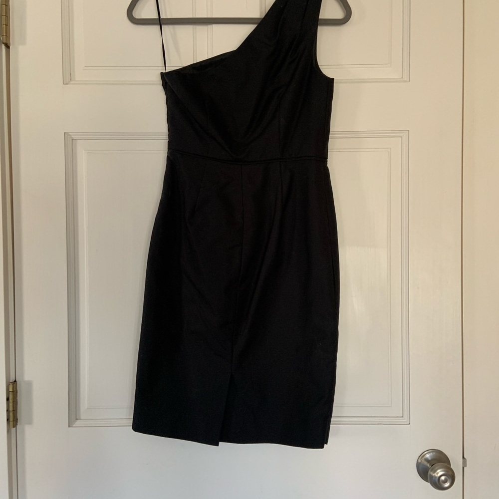 Black one shoulder cocktail dress